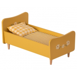 Holz Bett, mini, gelb/wooden bed, mini, yellow, Maileg
