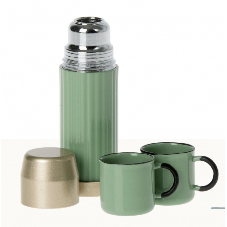 Thermoskanne und Tassen / Thermos and cups - Soft mint, Maileg