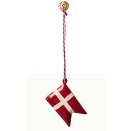 Dänische Flagge, Metal Anhänger /Metal ornament, Danish flag, Maileg