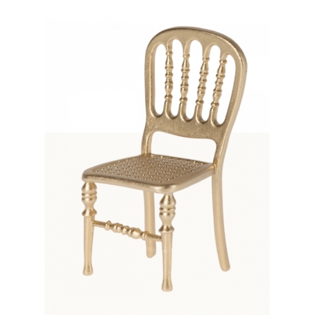 Stuhl mit Armlehne, gold /chair w. armrest, Maileg