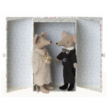 Hochzeitsmäuse in Box /Wedding Mice Couple in Box, Maileg