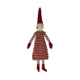 Pixy, Mädchen -Größe 2 in rot gestreiften Kleid/ Pixy-girl, size 2, Maileg