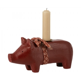 Kerzenhalter Schwein, Medium -Rot /Candle holder, Medium pig - Red, Maileg