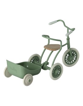 Dreirad Anhänger für Maus, grün/Tricycle hanger for Mouse, green/Maileg