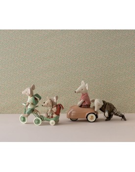 Dreirad Anhänger für Maus, grün/Tricycle hanger for Mouse, green/Maileg