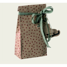 Geschenktüte, Polka rot - Mikro /Gift bag, Polka red-Micro, Maileg