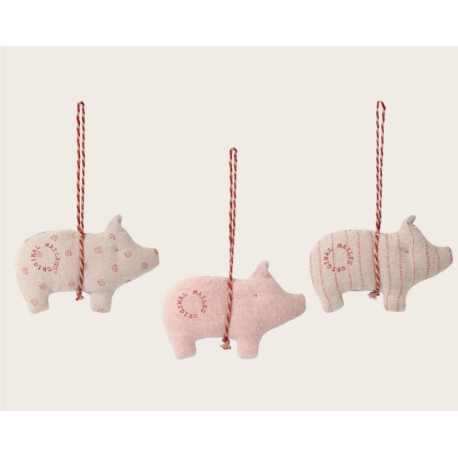 Pig ornament -3st. /Schweinchen Ornament, large - 3 ass., Maileg