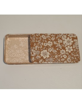 Metallbox mit Schiebedeckel, Blossom - Ocker