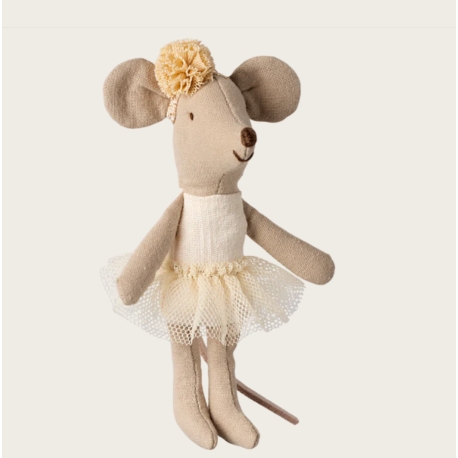 Kleine Schwester. Ballerina Maus  - Beige, Maileg