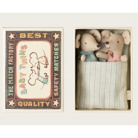 Zwillinge, Babymäuse in Streichholzschachtel/ Twins, Baby mice in matchbox, Maileg