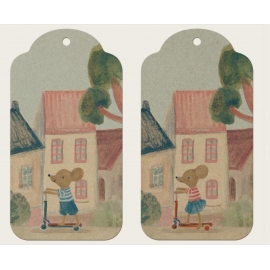 Geschenkanhänger, Maus 12 Stück/ Gift tags, Mouse 12 pcs,Maileg