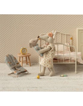 Nachthemd, Mama Maus - hellgrau/ Nightgown, Mum mouse - Light grey