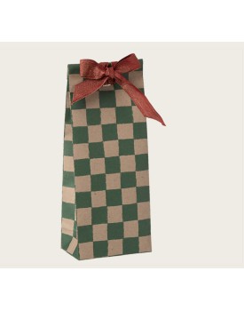 Geschenktüte, Mini - Karo, grün/  Gift bag, Mini - Checker - Green
