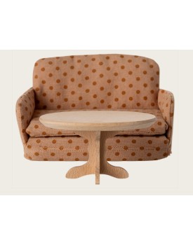 Ovaler Couchtisch, Maus - Natur