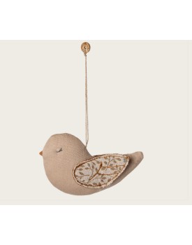 Stoffornament, Vogel - Äste - Blau