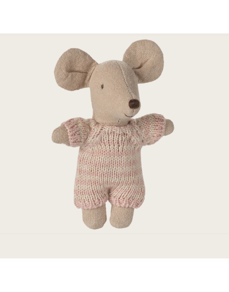 Babymaus in Tragetasche - Rose Babymaus in Tragetasche - Rose