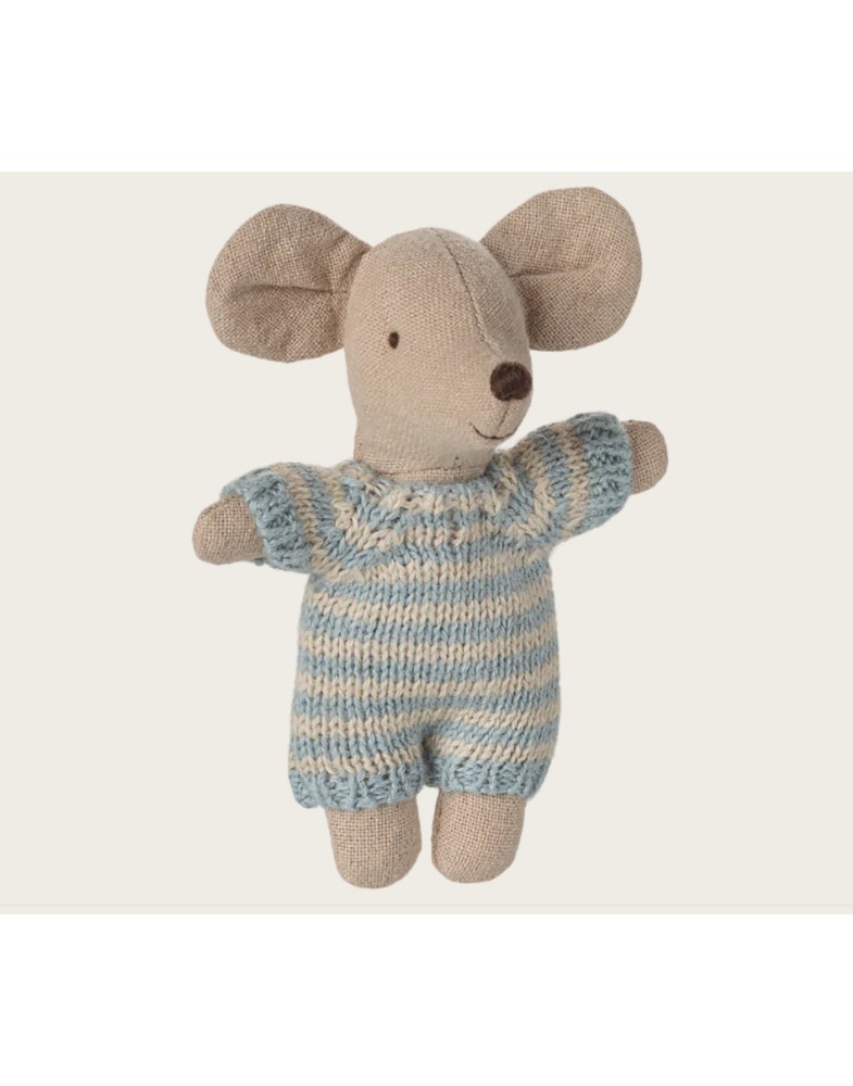 Babymaus in Tragetasche - Blau Babymaus in Tragetasche - Blau