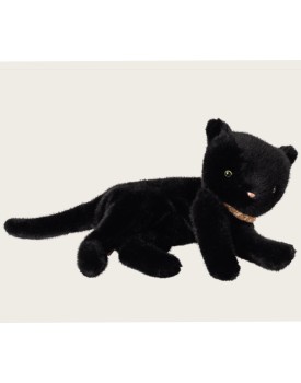 Schlafende Kätzchen Plüsch, Medium - Schwarz