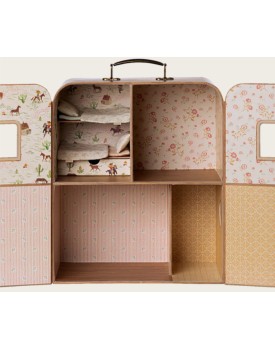 Tragbaren Haus -SuitCasa, Kleine Schwester und Bruder Maus