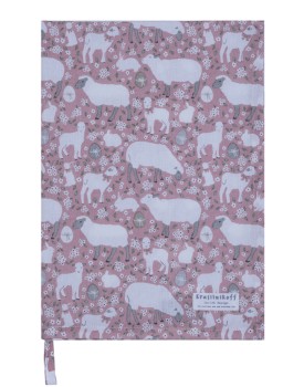 Geschirrtuch Ostern – Lämmer & Häschen (Rosa),  Krasilnikoff  Danish Design