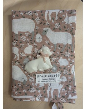 Geschirrtuch Ostern – Lämmer & Häschen (Rosa),  Krasilnikoff  Danish Design