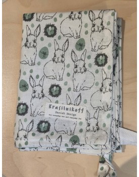 Geschirrtuch Ostern –  Häschen (Grün),  Krasilnikoff  Danish Design