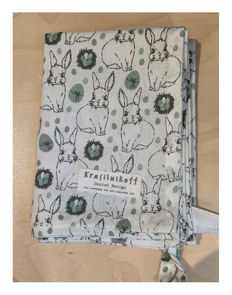 Geschirrtuch Ostern –  Häschen (Grün),  Krasilnikoff  Danish Design