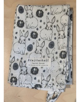 Geschirrtuch Ostern –  Häschen (Grau),  Krasilnikoff  Danish Design