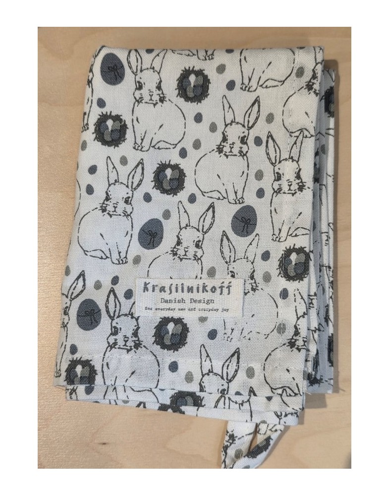 Geschirrtuch Ostern –  Häschen (Grau),  Krasilnikoff  Danish Design