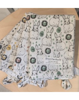 Geschirrtuch Ostern –  Häschen (Grau),  Krasilnikoff  Danish Design