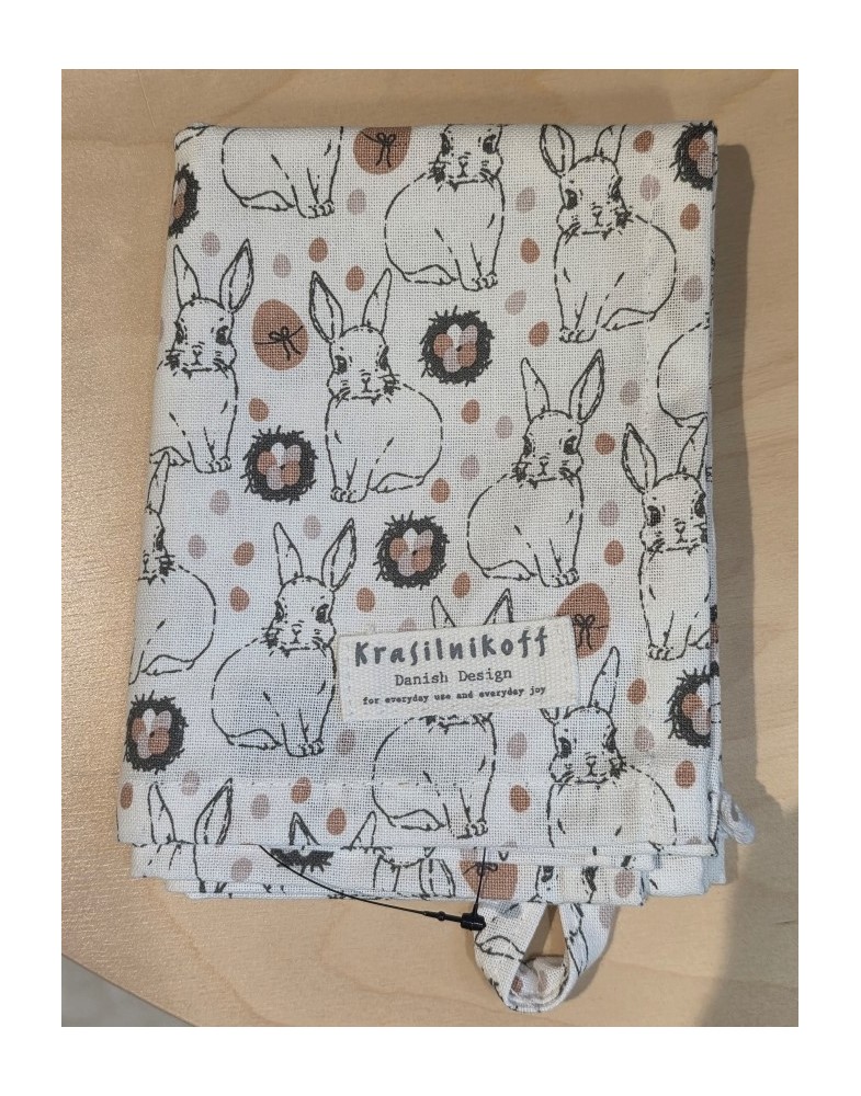 Geschirrtuch Ostern –  Häschen (Rosa),  Krasilnikoff  Danish Design