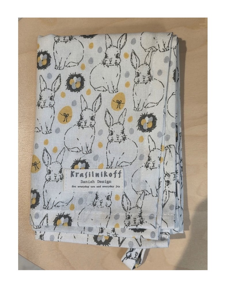 Geschirrtuch Ostern –  Häschen (Gelb),  Krasilnikoff  Danish Design