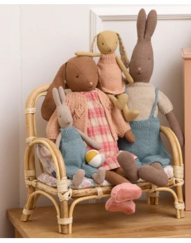 Kaninchen, Größe 3 - Braun- Gestricktes Hemd und Overall