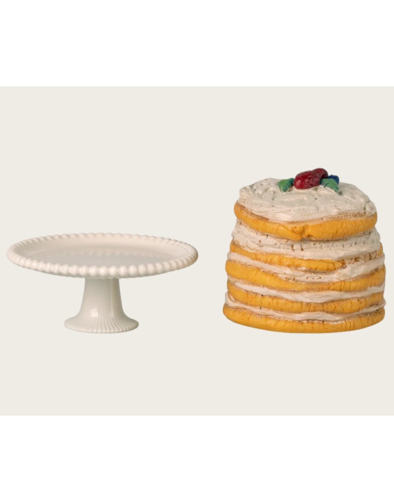 Partykuchen und Kuchenplatte, Maus – Off Weiß