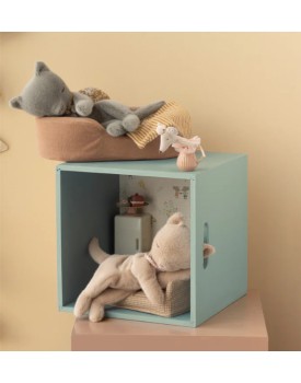 Schlafendes Kätzchen Plüsch, Klein – Peach