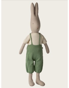 Kaninchen, Größe 5 - Braun- Gestricktes Hemd und Overall