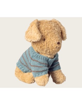 Welpenzubehör, Klein, Gestrickter Pullover – Dusty Blau
