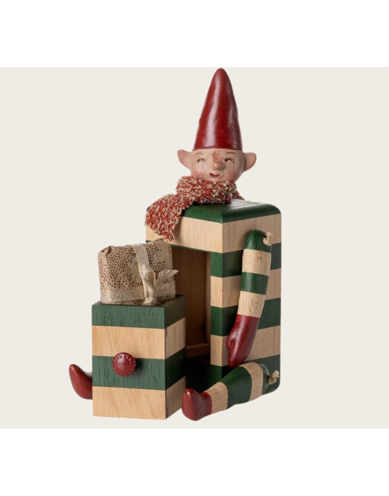 Elf mit Schublade - Grün