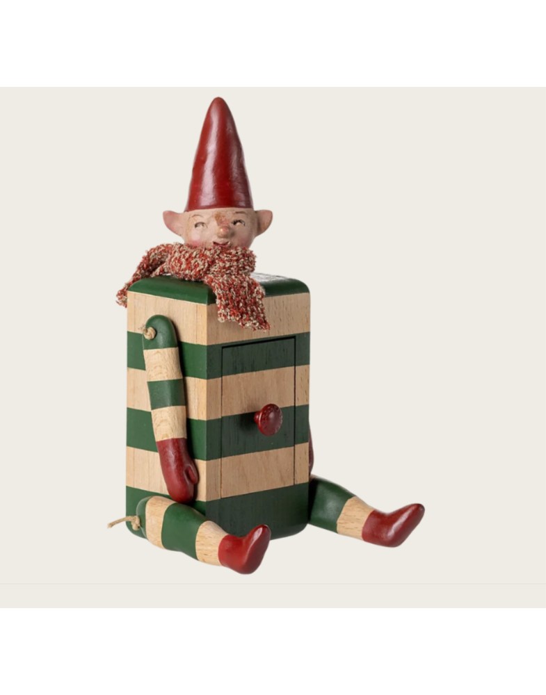 Elf mit Schublade - Grün