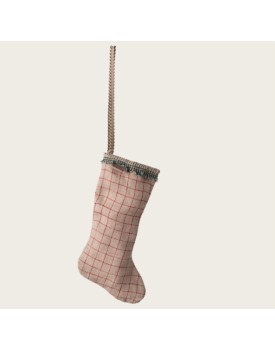 Strumpf Ornament, Schachbrett - Sand
